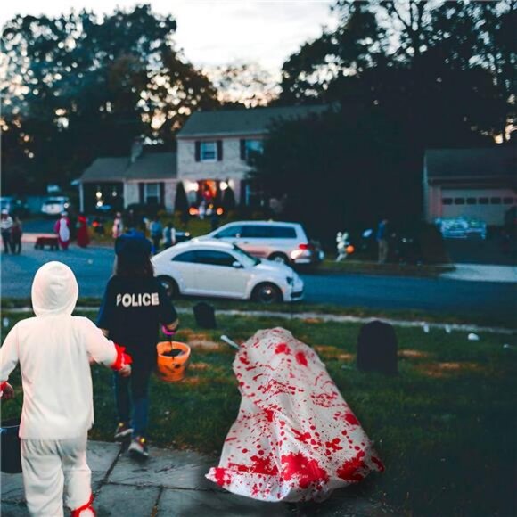 5FT Halloween Dead Victim Corpse Prop, Halloween Scary Outdoor Decorations - Picture 7 of 8